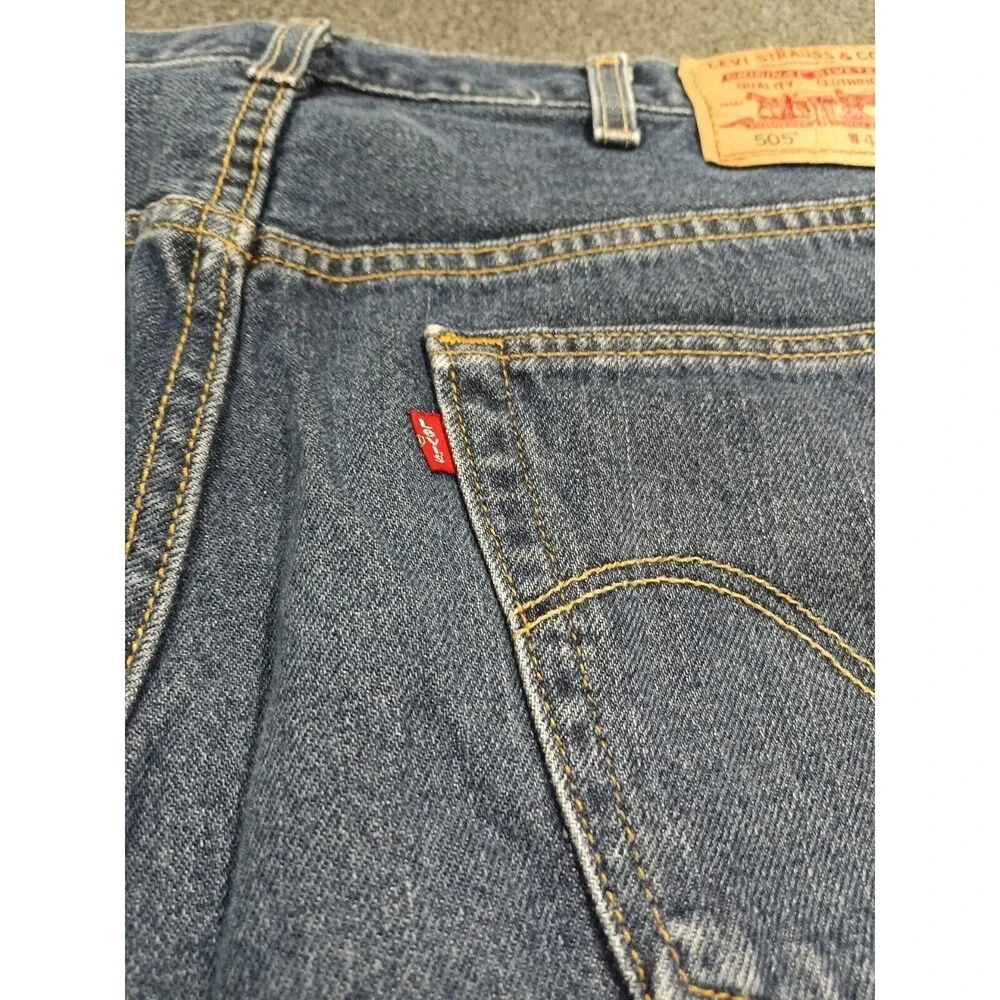 Levi's 505 Jeans Regular Fit Blue Denim Men's Size 40/32